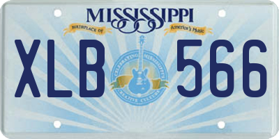 MS license plate XLB566
