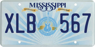 MS license plate XLB567