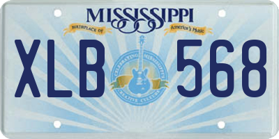 MS license plate XLB568