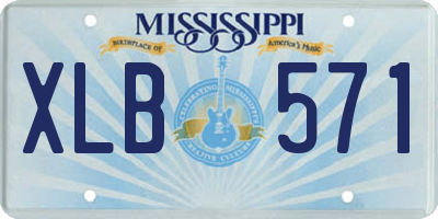 MS license plate XLB571