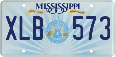 MS license plate XLB573