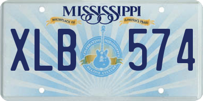 MS license plate XLB574