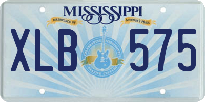 MS license plate XLB575