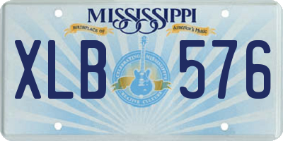 MS license plate XLB576