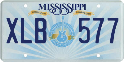MS license plate XLB577