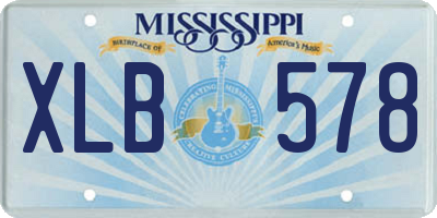 MS license plate XLB578