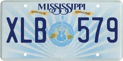 MS license plate XLB579