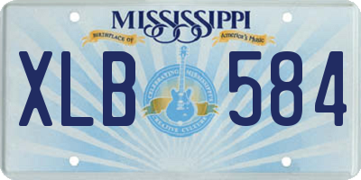 MS license plate XLB584