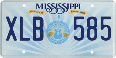 MS license plate XLB585
