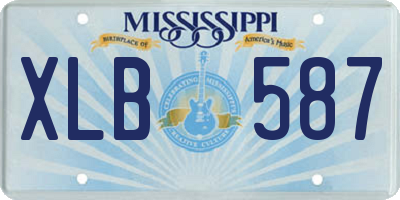 MS license plate XLB587