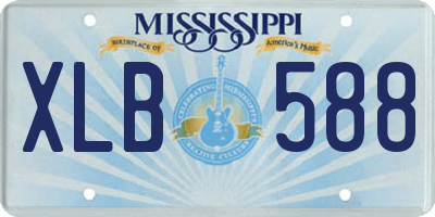 MS license plate XLB588
