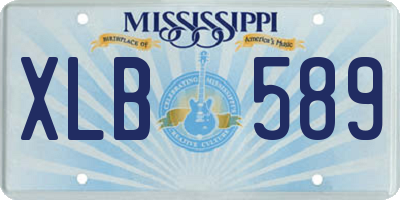 MS license plate XLB589