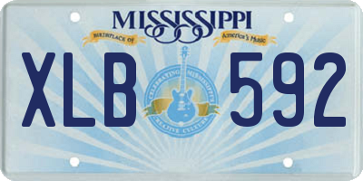 MS license plate XLB592