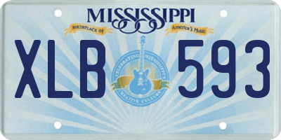 MS license plate XLB593
