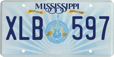 MS license plate XLB597