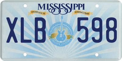 MS license plate XLB598
