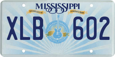 MS license plate XLB602