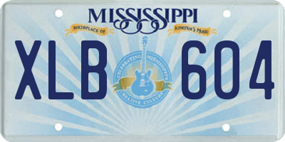 MS license plate XLB604