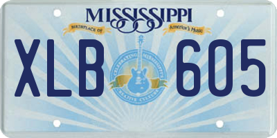MS license plate XLB605