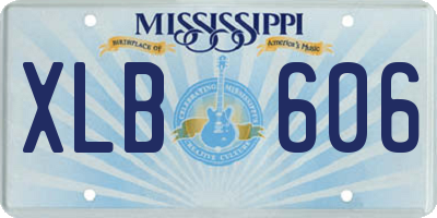 MS license plate XLB606