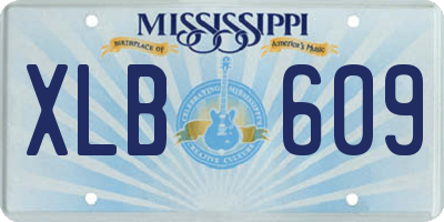 MS license plate XLB609