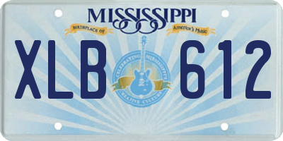 MS license plate XLB612