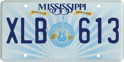 MS license plate XLB613