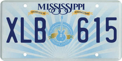 MS license plate XLB615