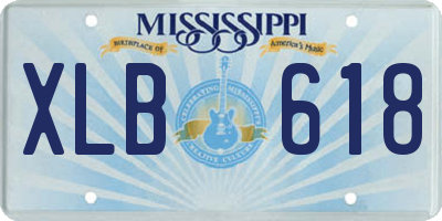 MS license plate XLB618
