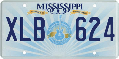 MS license plate XLB624