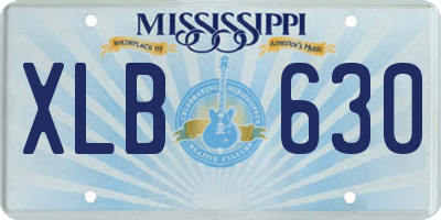 MS license plate XLB630
