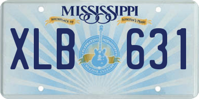 MS license plate XLB631