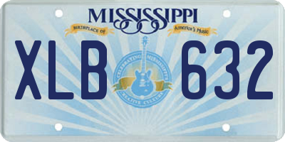 MS license plate XLB632