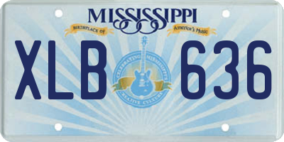 MS license plate XLB636