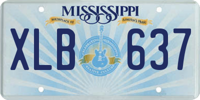 MS license plate XLB637
