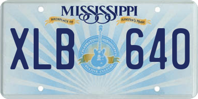 MS license plate XLB640