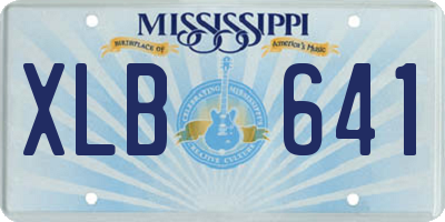 MS license plate XLB641