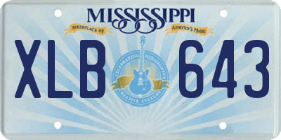 MS license plate XLB643