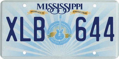 MS license plate XLB644