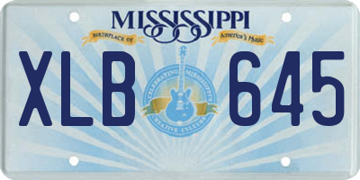MS license plate XLB645
