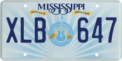 MS license plate XLB647