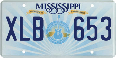 MS license plate XLB653