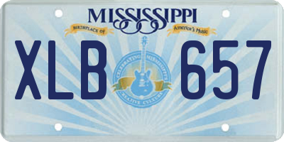 MS license plate XLB657