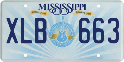 MS license plate XLB663