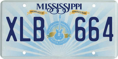 MS license plate XLB664