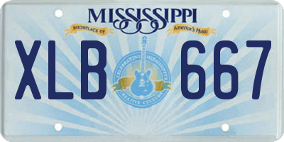MS license plate XLB667