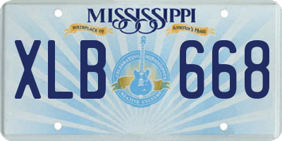 MS license plate XLB668
