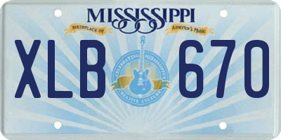 MS license plate XLB670