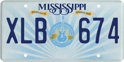 MS license plate XLB674