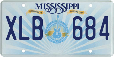 MS license plate XLB684